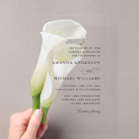 Elegant White Calla Lilies Floral Wedding