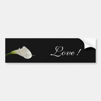 Elegant white calla lily bumper sticker