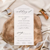 Elegant White Calligraphy Script Wedding