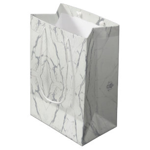 Elegant White Carrara Marble Gift Bag