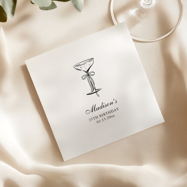 Elegant White Champagne Party  Napkin (Creator Uploaded)