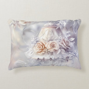 Elegant White Christmas Accent Pillow