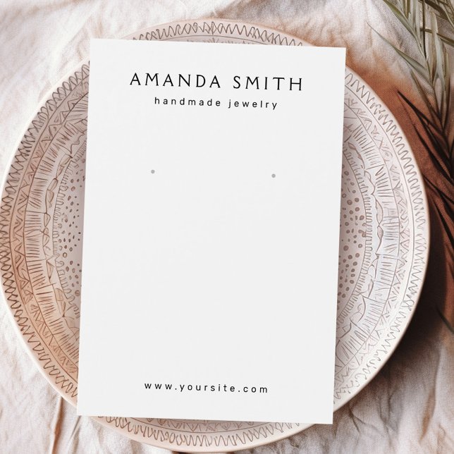 Elegant white custom logo earring display card (Elegant white custom logo earring display card)