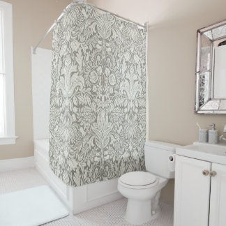 Elegant White Damask Floral Home Decor