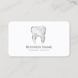 Elegant White Dental Business Card Template 