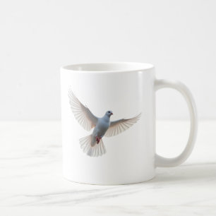 "Elegant White Dove in Flight  Coffee Mug