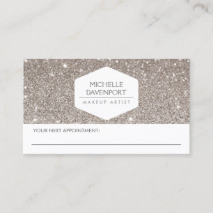 ELEGANT WHITE EMBLEM SILVER GLITTER APPOINTMENT