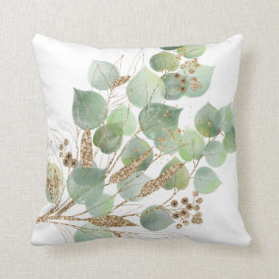 ELEGANT WHITE EUCALYPTUS CUSHION