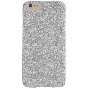 Elegant White Faux Glitter & Sparkless Barely There iPhone 6 Plus Case