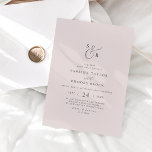 Elegant White Floral Coordinate | Blush Wedding Invitation<br><div class="desc">This elegant white floral coordinate blush wedding invitation is perfect for a simple wedding. The minimalist blush pink design features fancy romantic typography with modern glam style. Customizable in any colour. Keep the design minimal and classy, as is, or personalize it by adding your own graphics and artwork. Personalize the...</div>