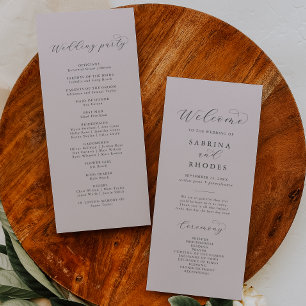 Elegant White Floral Coordinate   Blush Wedding Program