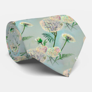 Elegant White Floral Easter Tie