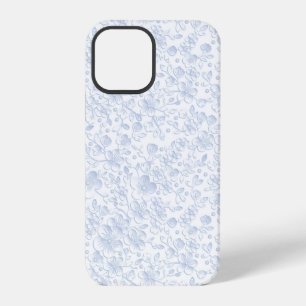 Elegant White Floral Hibiscus Daisies Pattern iPhone 12 Pro Case