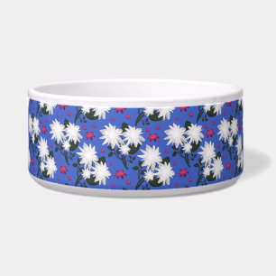 Elegant White Floral Pattern on Black Background