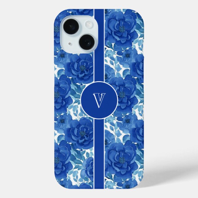 Elegant White Floral Personalized iPhone Case (Back)