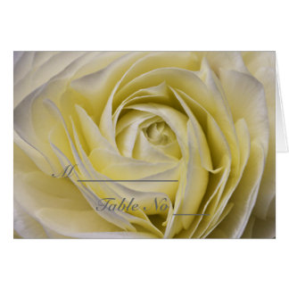 Elegant White Floral Place Setting Card