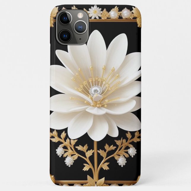 Elegant White Flower Case-Mate iPhone Case (Back)