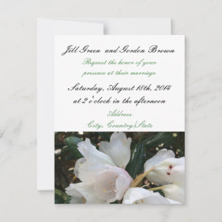 Elegant White Flower Wedding Invitation