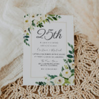 Elegant White Flowers 25th Wedding Anniversary