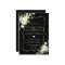 Elegant White Flowers Gold Frame Black Wedding