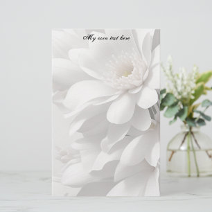 Elegant White Flowers Stationery