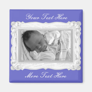 Elegant White Frame Magnet