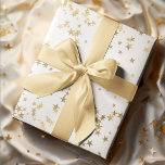 Elegant White & Gold Christmas Holiday Wrapping Paper Sheet<br><div class="desc">Wrap your gifts with this white black and faux gold foil christmas wrapping paper! The background can be changed to any colour to suit your colour scheme this holiday season.</div>