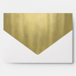 Elegant White Gold Faux Foil Envelope