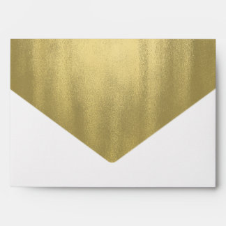 Elegant White Gold Faux Foil Envelope