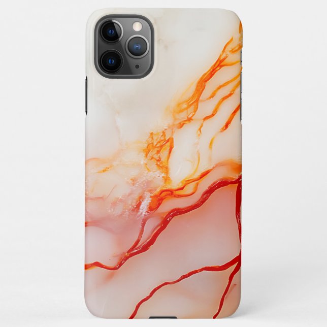 Elegant White & Gold Marble Pattern iPhone Case (Back)