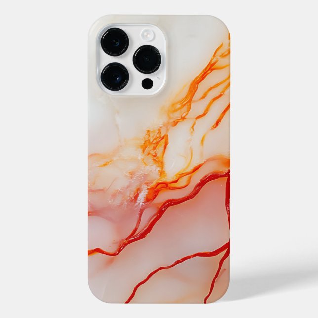 Elegant White & Gold Marble Pattern iPhone Case (Back)