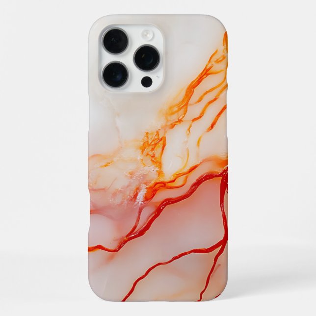 Elegant White & Gold Marble Pattern iPhone Case (Back)