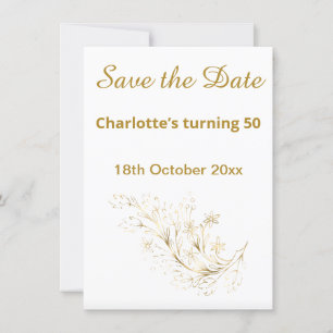 ELEGANT WHITE GOLD PINK MARBLE SAVE THE DATE