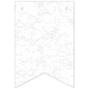 Elegant White Graduation Announcement Bunting Flags