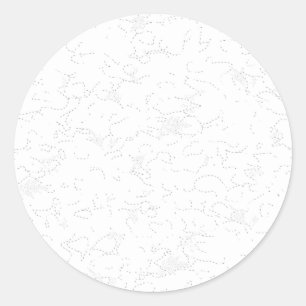 Elegant White Graduation Announcement Classic Round Sticker