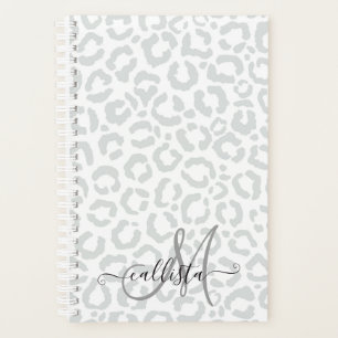 Elegant White Gray Leopard Cheetah Animal Print
