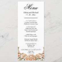 Elegant white green orange boho watercolor floral 