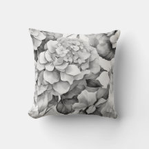 Elegant white grey black floral watercolor 