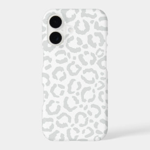 Elegant White Grey Leopard Cheetah Animal Print