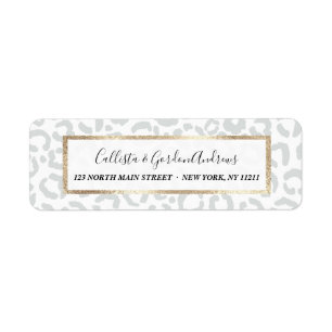 Elegant White Grey Leopard Cheetah Animal Print