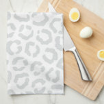 Elegant White Grey Leopard Cheetah Animal Print Kitchen Towel<br><div class="desc">This elegant chic pattern is perfect for the trendy and stylish fashionista. It features a hand-drawn white and grey leopard cheetah animal print pattern. It's modern, simple, and cute. ***IMPORTANT DESIGN NOTE: For any custom design request such as matching product requests, colour changes, placement changes, or any other change request,...</div>