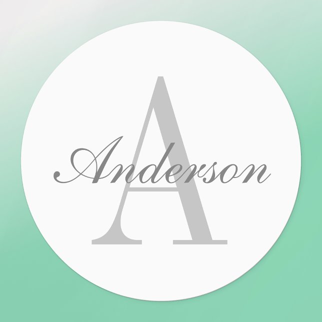 Elegant White & Grey Monogram | Waterproof (Creator Uploaded)
