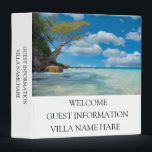 Elegant White Guest Information Vacation Rental  Binder<br><div class="desc">This is a minimalist modern elegant vacation rental binder. This binder featuring is a large photo on a white background with traditional classic typography. The perfect binder for the guest information for your villa, cottage or holiday home. It is a great way to welcome guests to your rental property and...</div>
