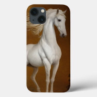 Elegant white horse