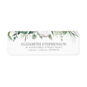 Elegant White King Protea and Tropical Greenery