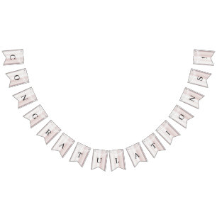 Elegant White Lace Floral Bunting Flag