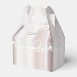 Elegant White Lace Floral Favour Box