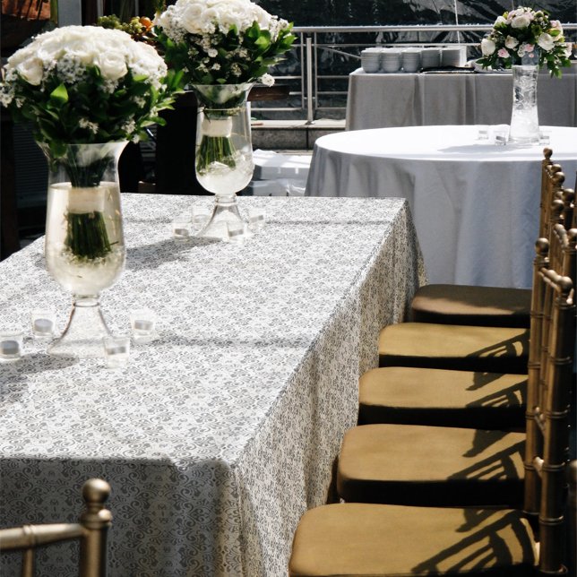 Elegant White Lace Formal Dark Tablecloth (Creator Uploaded)