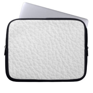 Elegant white Leather Laptop Sleeve