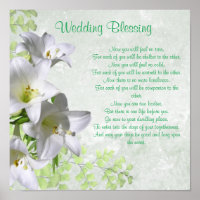Elegant White Lilies Apache Wedding Blessing